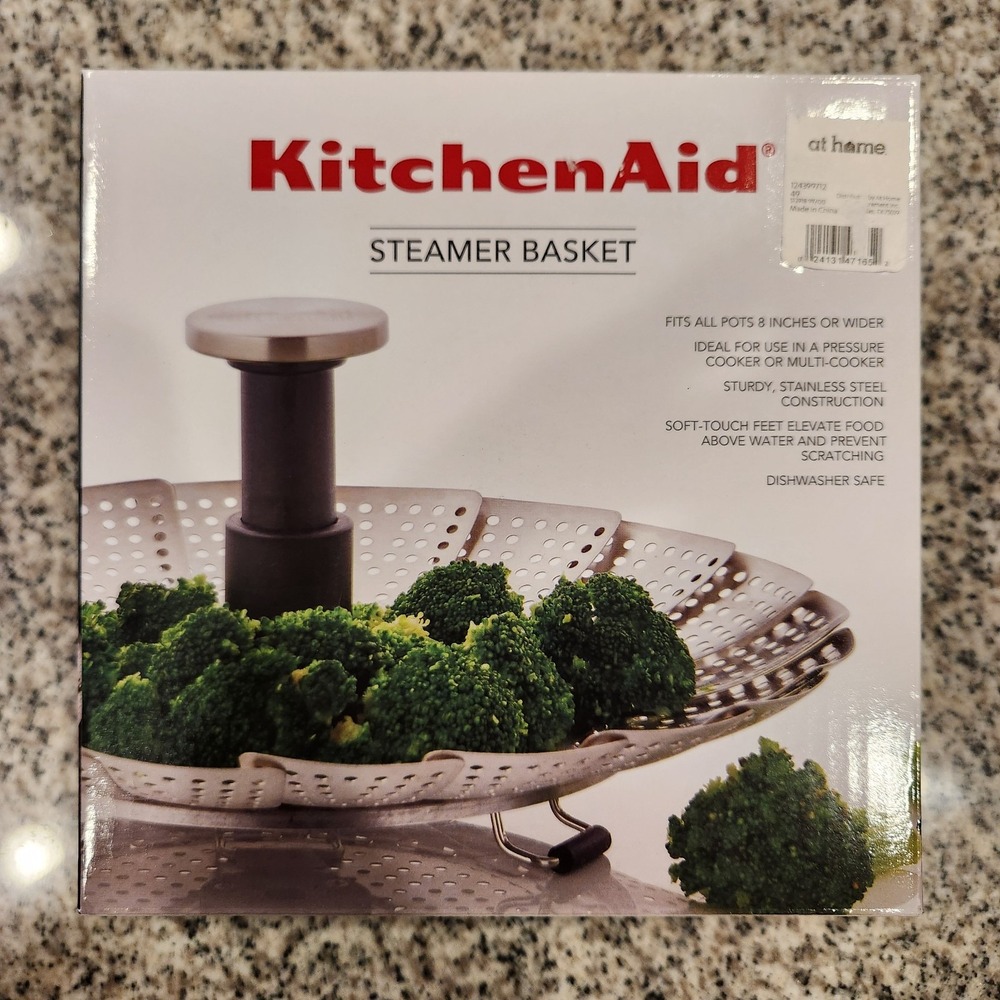 KitchenAid Stainless Steel Steamer Basket Fits all Pots 8 Inches Or Wider New